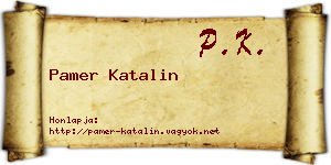 Pamer Katalin névjegykártya