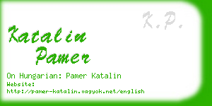 katalin pamer business card